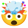 爆発の頭を持つショックを受けた顔 Emoji 🤯 image - Google Noto Color style