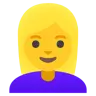 Woman: Blond Hair Emoji 👱‍♀️ image - Google Noto Color style