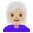 Woman: Medium-Light Skin Tone, White Hair
