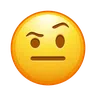 片眉毛を上げた顔 Emoji 🤨 image - Telegram style