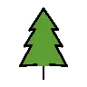 Emoji Copac vesnic verde 🌲 image - OpenMoji style