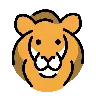 Emoji Lion Face 🦁 image - OpenMoji style
