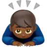 Man Bowing: Medium-Dark Skin Tone Emoji 🙇🏾‍♂️ image - Apple style