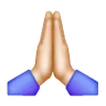 Folded Hands: Light Skin Tone Emoji 🙏🏻 image - Samsung style