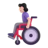 Woman In Manual Wheelchair: Light Skin Tone Emoji 👩🏻‍🦽 image - Microsoft 3D Fluent style