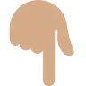 Backhand Index Pointing Down: Medium Skin Tone Emoji 👇🏽 image - Twitter / X (Twemoji) style