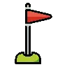 Emoji Flag In Hole ⛳ image - OpenMoji style