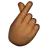 Hand With Index Finger And Thumb Crossed: Medium-Dark Skin Tone