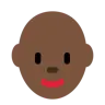 Woman: Dark Skin Tone, Bald Emoji 👩🏿‍🦲 image - Twitter / X (Twemoji) style