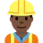 Man Construction Worker: Dark Skin Tone