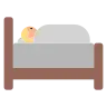 Person In Bed: Medium-Light Skin Tone Emoji 🛌🏼 image - Tossface style