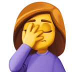 Person Facepalming Emoji 🤦 image - Facebook Meta style