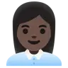 Woman Office Worker: Dark Skin Tone Emoji 👩🏿‍💼 image - Google Noto Color style