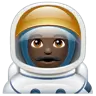 Man Astronaut: Dark Skin Tone Emoji 👨🏿‍🚀 image - WhatsApp style