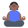 Woman In Lotus Position: Medium-Dark Skin Tone Emoji 🧘🏾‍♀️ image - Tossface style