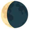 वानिंग क्रिसेंट मून सिंबल Emoji 🌘 image - Google Noto Color style
