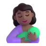 Breast-Feeding: Medium-Dark Skin Tone Emoji 🤱🏾 image - Microsoft 3D Fluent style