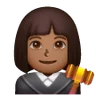 Woman Judge: Medium-Dark Skin Tone Emoji 👩🏾‍⚖️ image - Samsung style