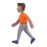 Person Walking: Medium Skin Tone Emoji 🚶🏽 image - Microsoft 3D Fluent style