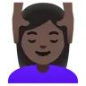 Woman Getting Massage: Dark Skin Tone Emoji 💆🏿‍♀️ image - Google Noto Color style