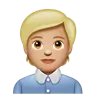 Office Worker: Medium-Light Skin Tone Emoji 🧑🏼‍💼 image - WhatsApp style