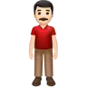 Man Standing: Light Skin Tone Emoji 🧍🏻‍♂️ image - Apple style