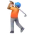 Person Golfing: Medium Skin Tone