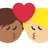 Kiss: Person, Person, Medium-Dark Skin Tone, Medium-Light Skin Tone
