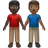 Men Holding Hands: Dark Skin Tone, Medium-Dark Skin Tone