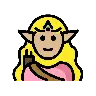 Woman Elf: Medium-Light Skin Tone Emoji 🧝🏼‍♀️ image - OpenMoji style