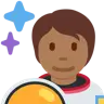 Astronaut: Medium-Dark Skin Tone Emoji 🧑🏾‍🚀 image - Twitter / X (Twemoji) style