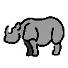 Emoji Rinoceronte 🦏 image - OpenMoji style