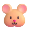 仓鼠脸 Emoji 🐹 image - Microsoft 3D Fluent style