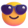 Emoji Volto sorridente con occhiali da sole 😎 image - Microsoft 3D Fluent style