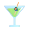 鸡尾酒杯 Emoji 🍸 image - Microsoft 3D Fluent style