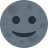 Księżyc w nowiu z twarzą Emoji 🌚 image - Twitter / X (Twemoji) style
