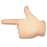 Backhand Index Pointing Left: Light Skin Tone Emoji 👈🏻 image - WhatsApp style