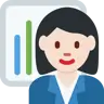 Woman Office Worker: Light Skin Tone Emoji 👩🏻‍💼 image - Twitter / X (Twemoji) style
