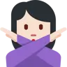 Woman Gesturing No: Light Skin Tone Emoji 🙅🏻‍♀️ image - Twitter / X (Twemoji) style