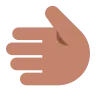 Leftwards Hand: Medium Skin Tone Emoji 🫲🏽 image - Tossface style