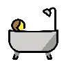 Person Taking Bath Emoji 🛀 image - OpenMoji style