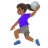 Woman Playing Handball: Medium-Dark Skin Tone