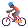 Person Biking: Medium-Dark Skin Tone Emoji 🚴🏾 image - Microsoft 3D Fluent style
