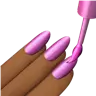 Nail Polish: Medium-Dark Skin Tone Emoji 💅🏾 image - Apple style