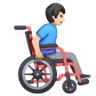 Man In Manual Wheelchair Facing Right: Light Skin Tone Emoji 👨🏻‍🦽‍➡️ image - Samsung style