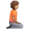 Person Kneeling Facing Right: Medium Skin Tone Emoji 🧎🏽‍➡️ image - Samsung style