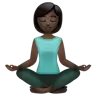 Woman In Lotus Position: Dark Skin Tone Emoji 🧘🏿‍♀️ image - WhatsApp style