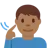 Deaf Man: Medium-Dark Skin Tone
