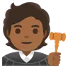 Judge: Medium-Dark Skin Tone Emoji 🧑🏾‍⚖️ image - Google Noto Color style