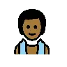 Man In Steamy Room: Medium-Dark Skin Tone Emoji 🧖🏾‍♂️ image - OpenMoji style